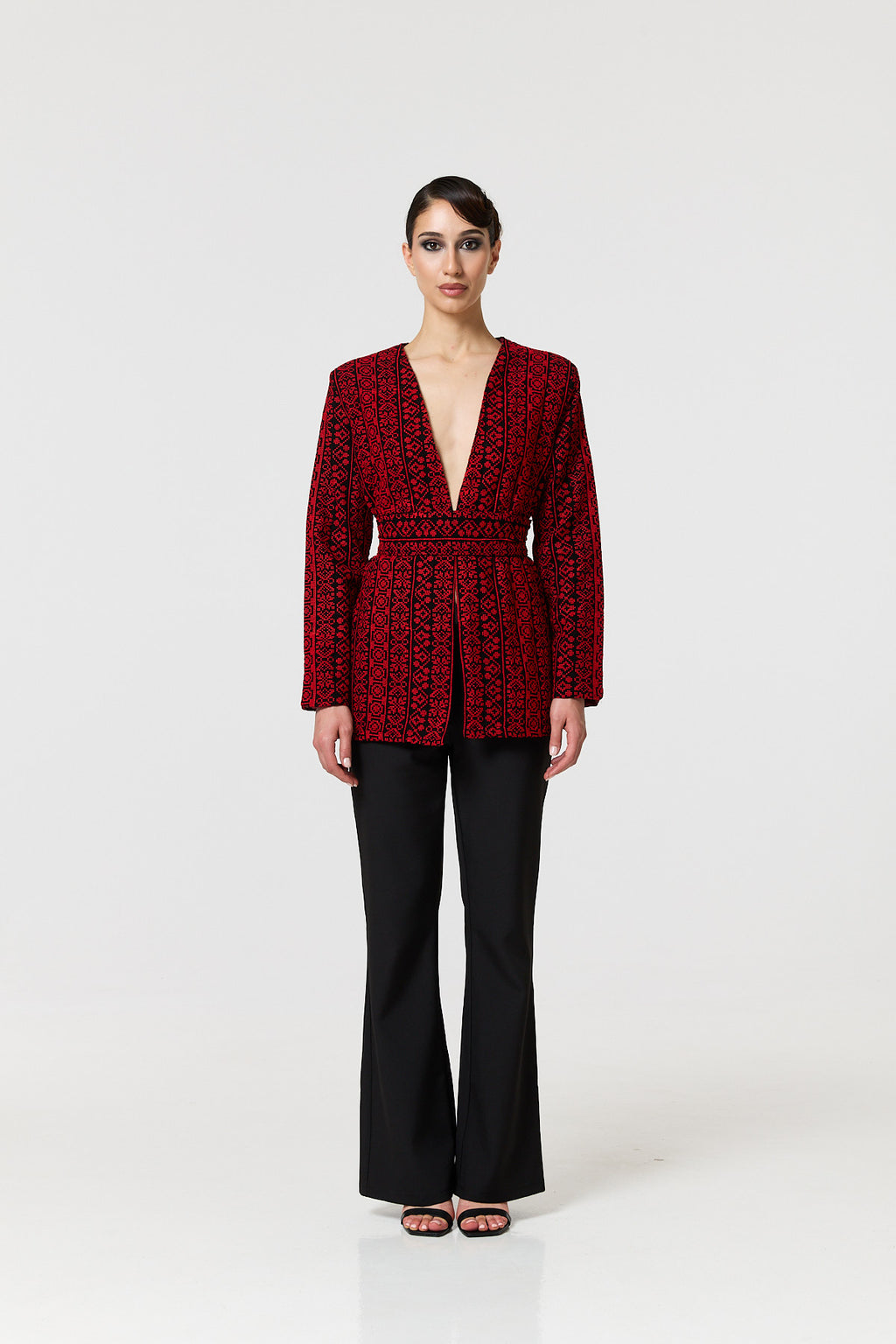 Taybah Jacket - Black & Red