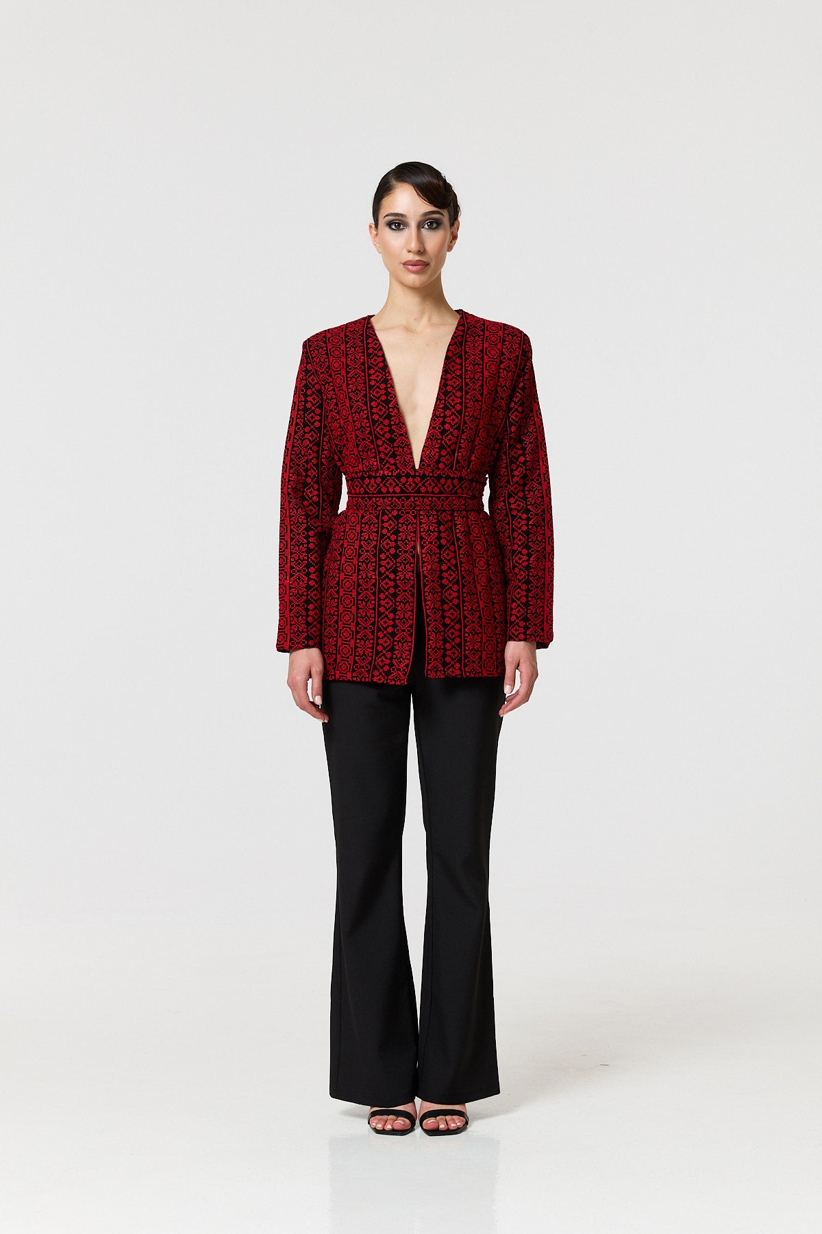Taybah Jacket - Black & Red
