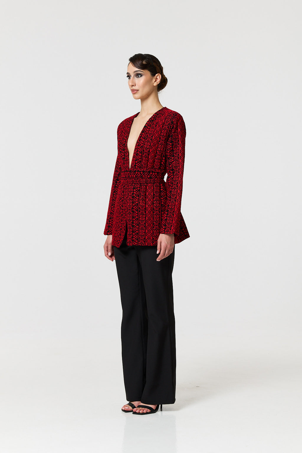 Taybah Jacket - Black & Red