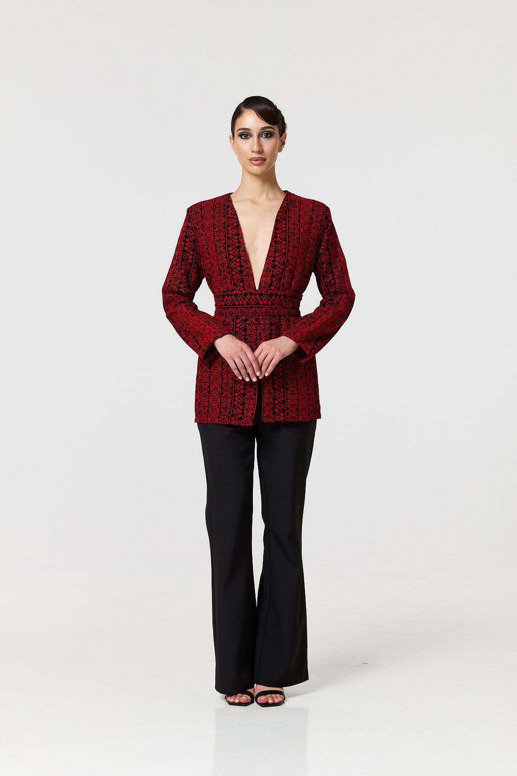 Taybah Jacket - Black & Red