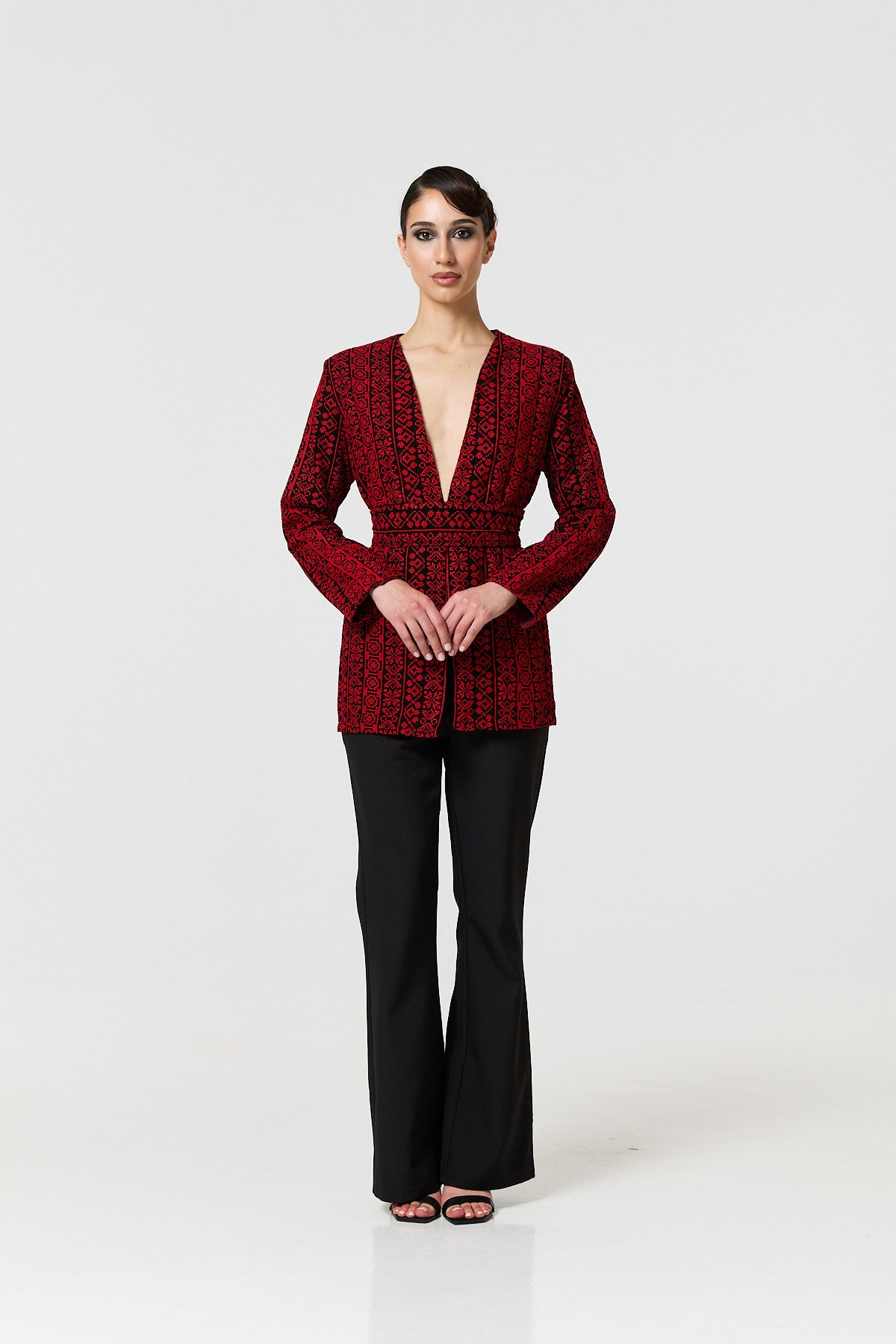 Taybah Jacket - Black & Red