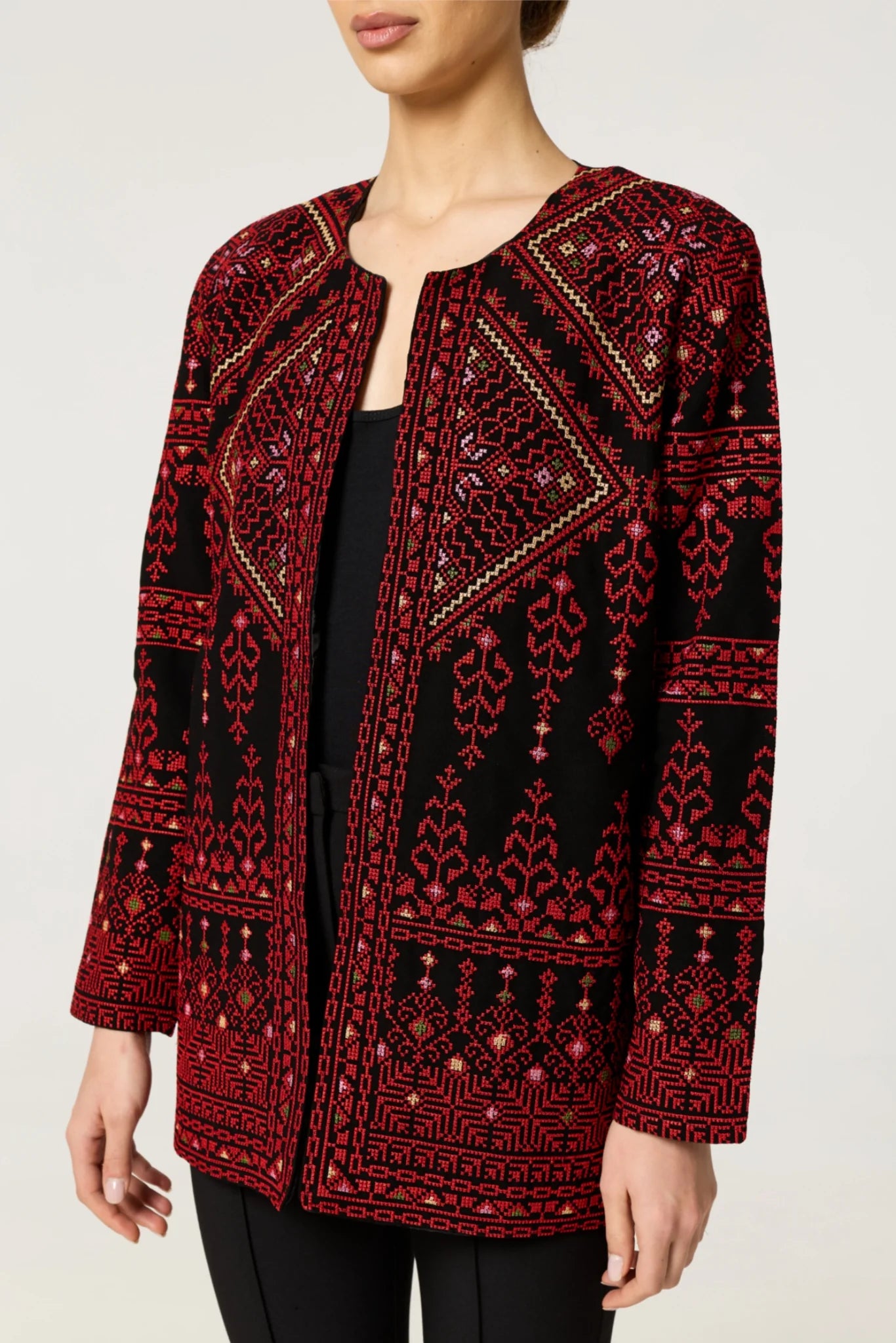 Tasnim Jacket - Red & Black
