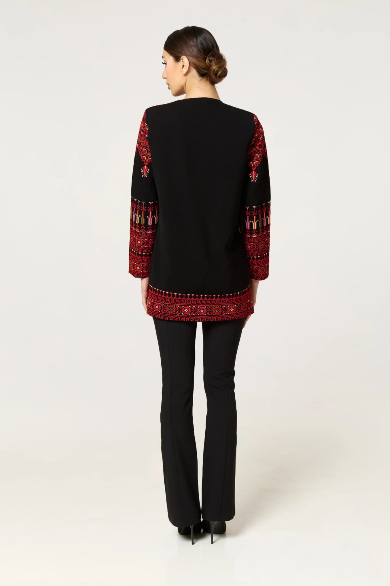 Tahseen Jacket - Black & Red