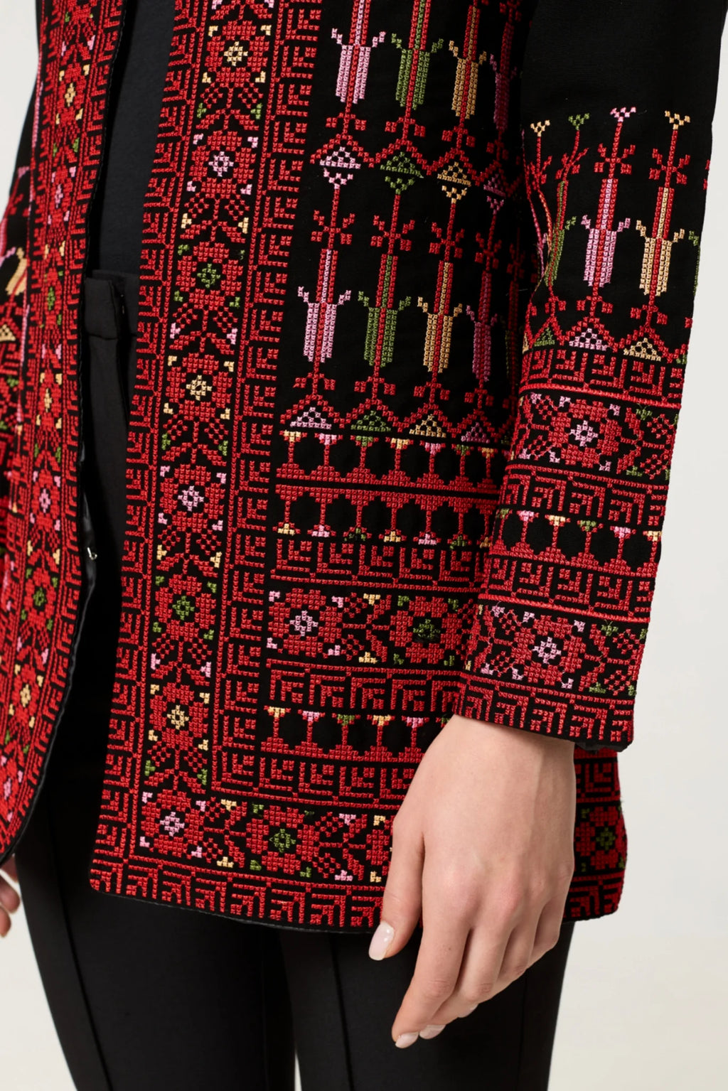 Tahseen Jacket - Black & Red