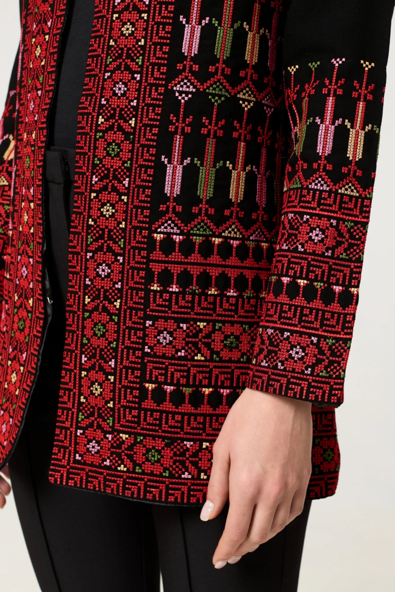 Tahseen Jacket - Black & Red
