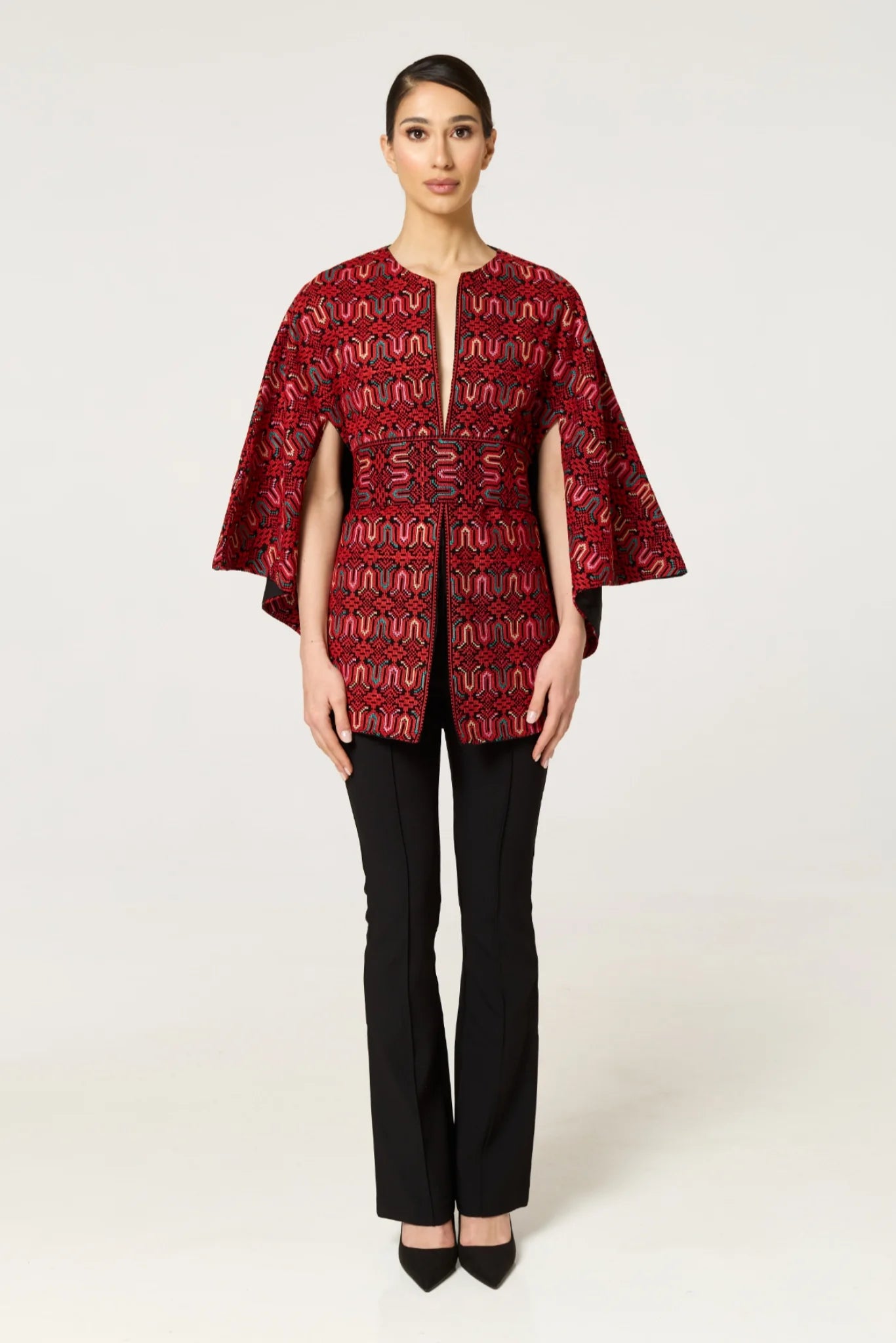 Taqwa Cape - Red Multi