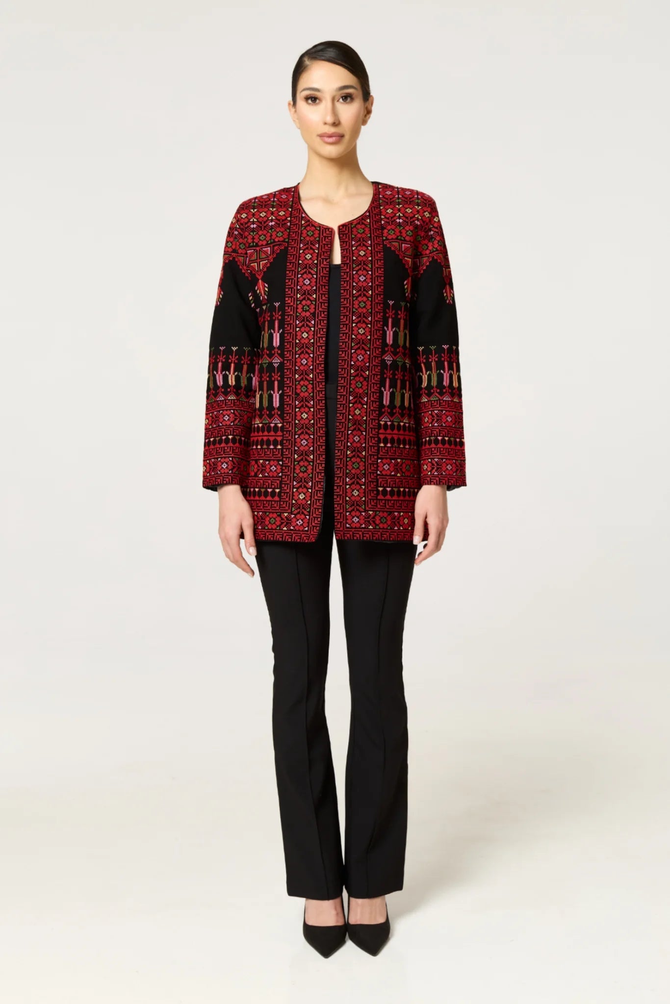 Tahseen Jacket - Black & Red