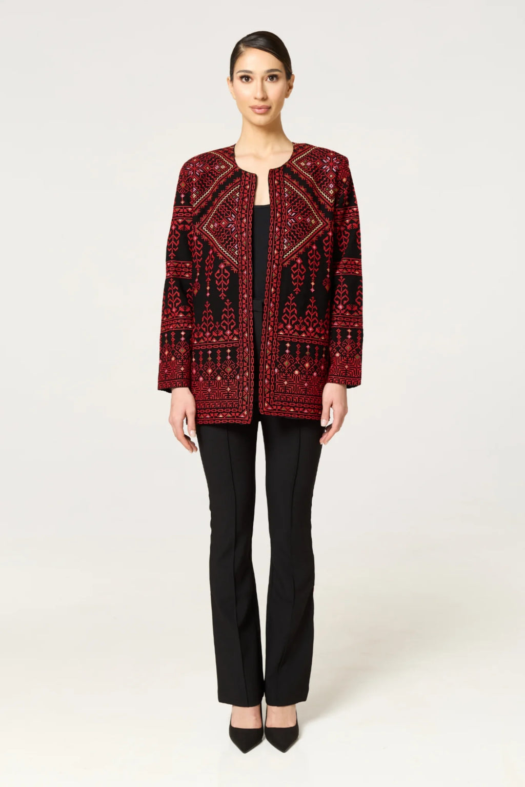 Tasnim Jacket - Red & Black
