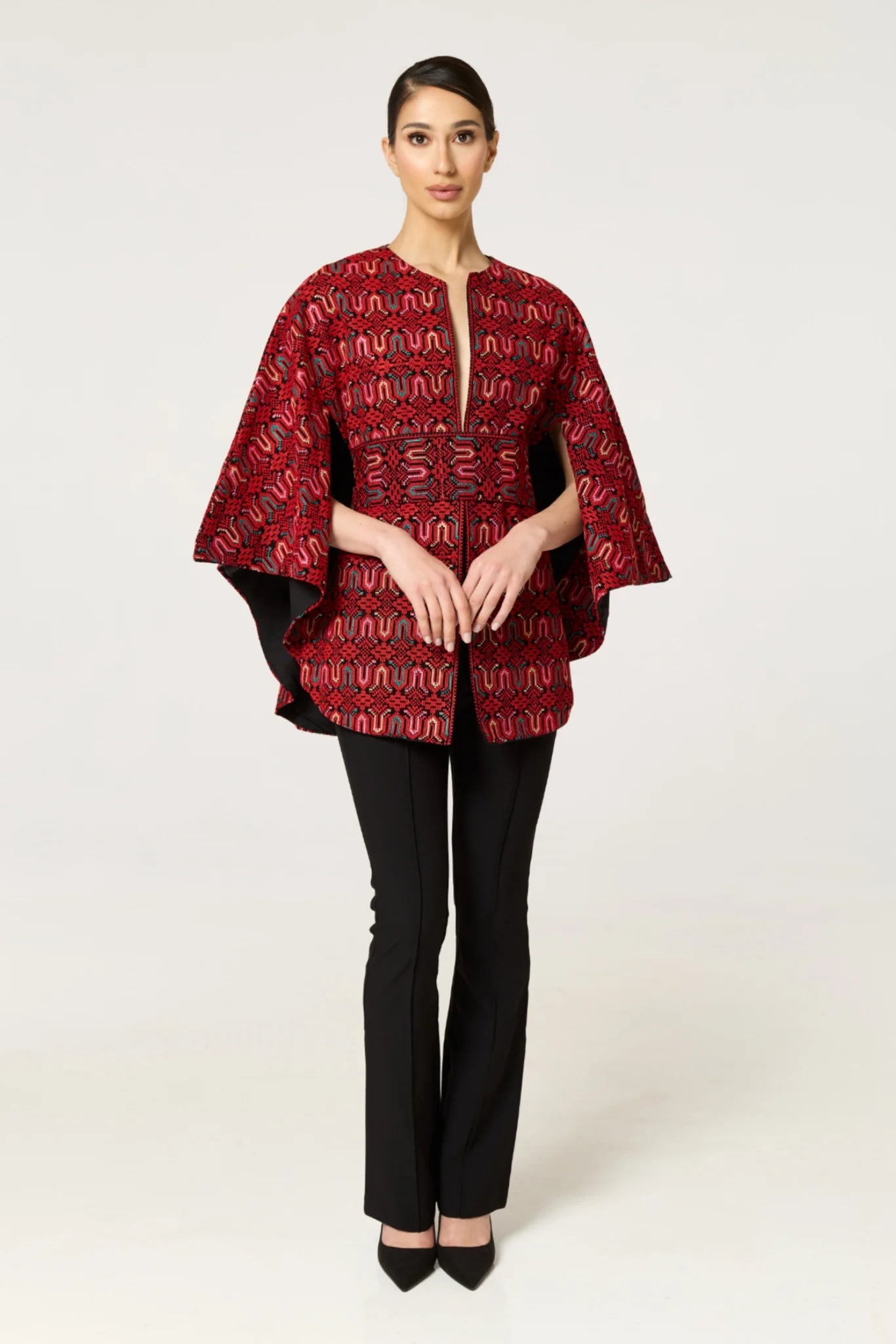 Taqwa Cape - Red Multi