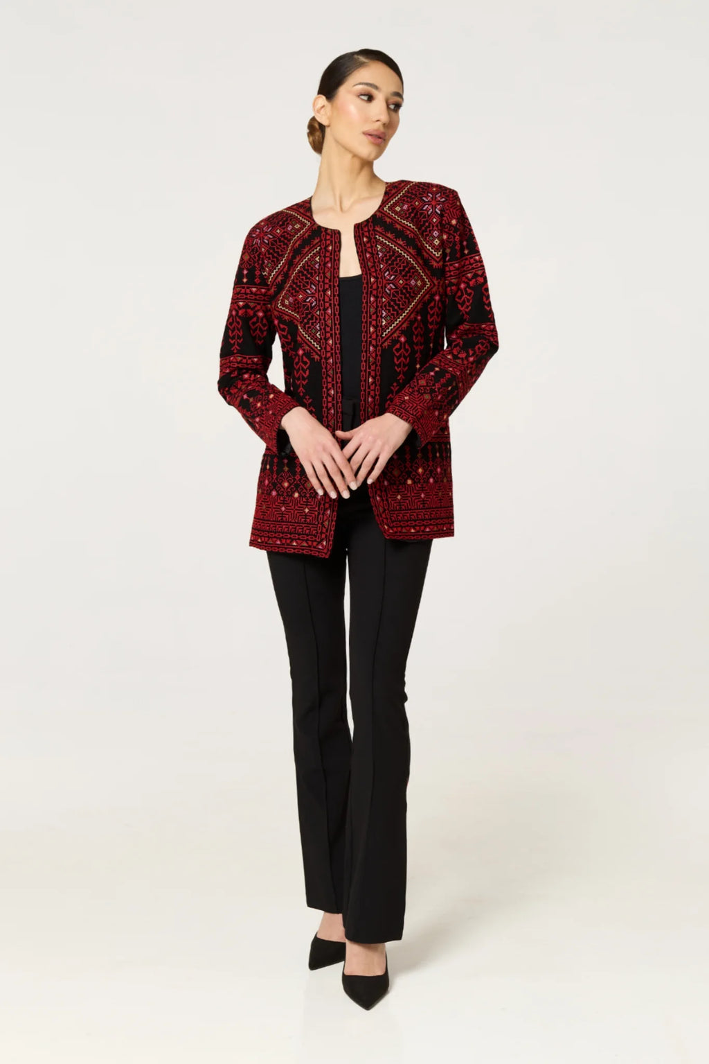 Tasnim Jacket - Red & Black