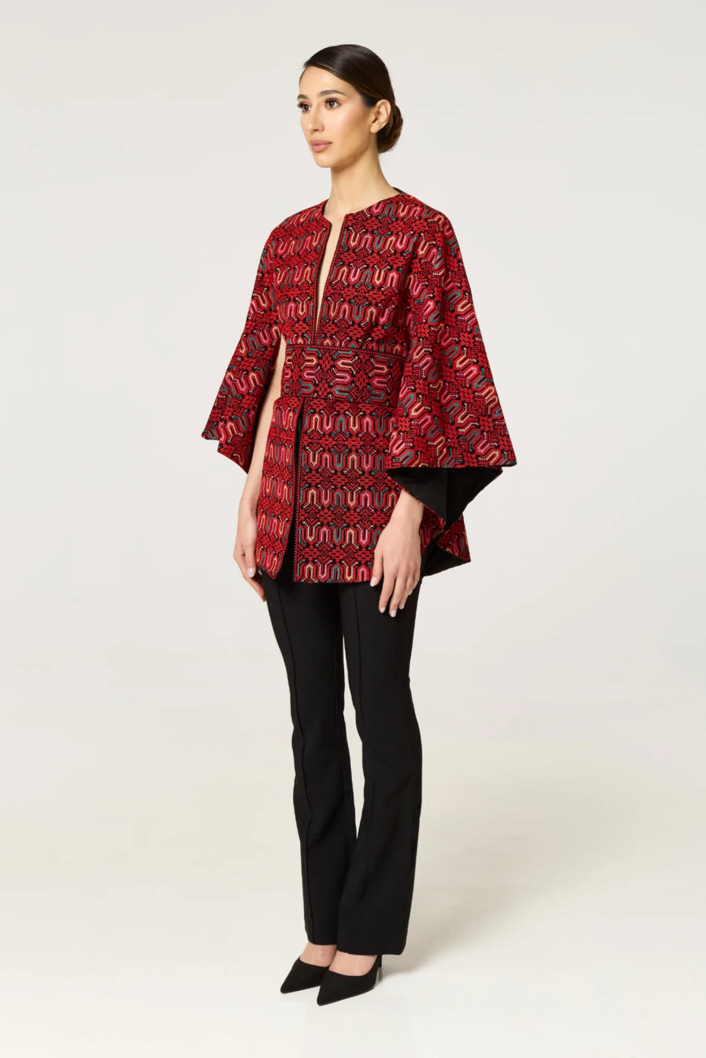 Taqwa Cape - Red Multi